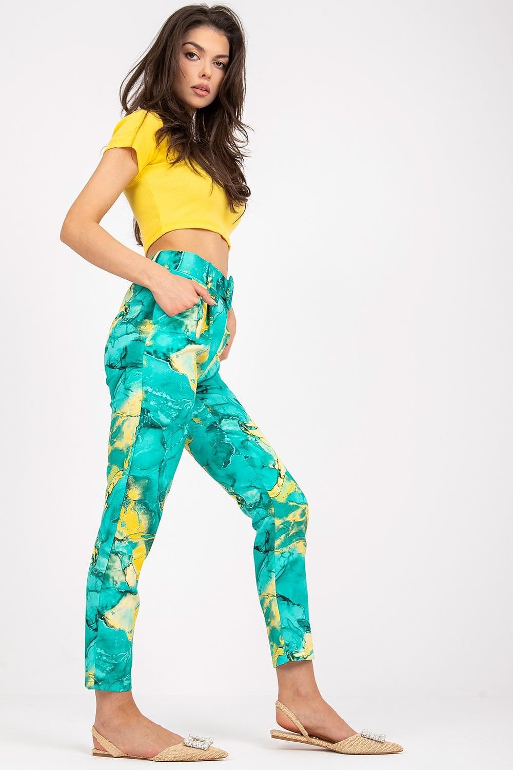 Womenhigh-waisted   trousers Italy Moda