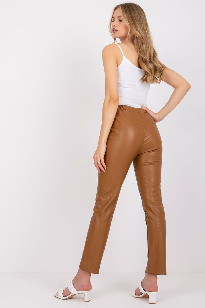 Women's Pants Made Of Ecological Leather Trousers Italy Moda