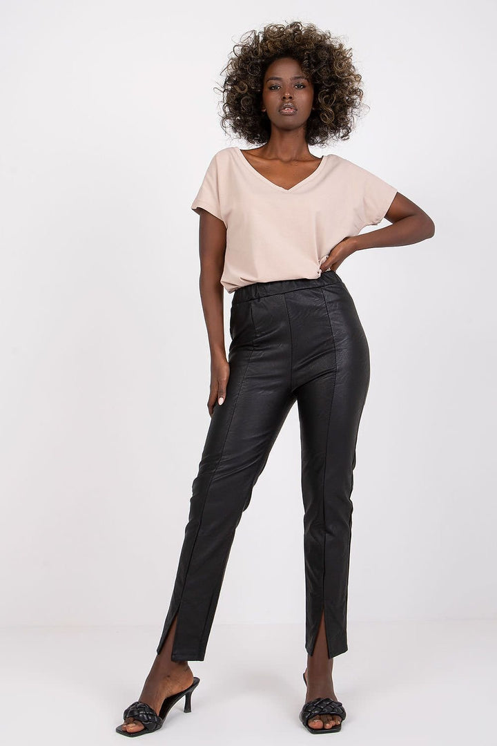 Women's Pants Made Of Ecological Leather Trousers Italy Moda